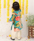Velvet Floral Printed Kurta With Pyjama
