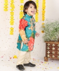 Velvet Floral Printed Kurta With Pyjama