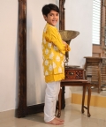 Thread Embroidered Asymmetric Jacket With Kurta And Pyjama