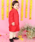 Thread And Sequins Embroidered Jacket And Kurta With Pyjama