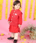 Thread And Sequins Embroidered Jacket And Kurta With Pyjama