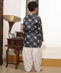 Patola Printed Bottle Green Kurta And Patiala Salwar