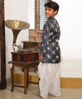Patola Printed Bottle Green Kurta And Patiala Salwar