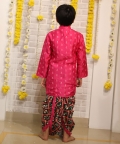 Thread Embroidered Asymmetric Kurta With Dhoti