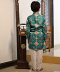 Green Patola Printed Kurta With Pyjama