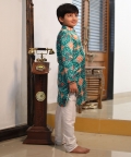 Green Patola Printed Kurta With Pyjama