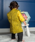 Kurta With Pocket Detail Embroidered Jacket And Pyjama