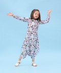 Iceberg Blue Striped Dhoti Jumpsuit Kids