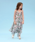 Sage Green Striped Palazzo Jumpsuit Kids