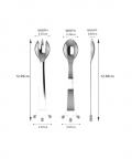 Sterling Silver Baby Spoon & Fork Set-Majestic Crown (40 gm)