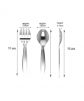 Sterling Silver Baby Spoon & Fork Set-Classic Plain (35 gm)