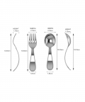 Sterling Silver Baby Spoon & Fork Set-Classic Beaded (30 gm)