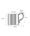 Sterling Silver Baby Cup-Classic With A Victorian Handle (65 gm)