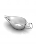 Sterling Silver Baby Feeder-Flat Medicine Porringer With A Curve Handle (22 gm)