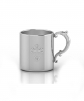 Sterling Silver Baby Cup-Classic With Cross (65 gm)