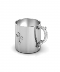 Sterling Silver Baby Cup-Classic With Cross (65 gm)