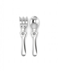 Silver Plated Baby Spoon & Fork Set-Be A Star