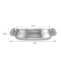 Silver Plated Bowl For Baby & Child-Piggy Handle Feeding Porringer
