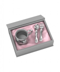 Silver Plated Gift Set For Baby-Hamper With Teddy Cup And Spoon Fork Set