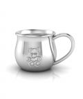 Silver Plated Gift Set For Baby-Hamper With Teddy Cup And Spoon Fork Set
