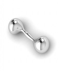 Sterling Silver New Generation Dumbbell Rattle (40 gm)