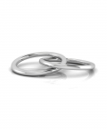 Silver Plated Baby Rattle Two Ring Teether