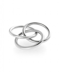 Silver Plated Baby Rattle-3 Ring Plain Teether