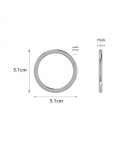 Silver Plated Baby Rattle-3 Ring Plain Teether