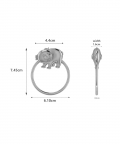 Silver Plated Baby Rattle-Piggy Ring
