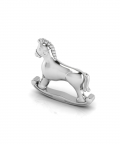 Silver Plated Baby Rattle-Rocking Horse