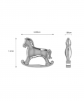 Silver Plated Baby Rattle-Rocking Horse