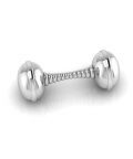 Silver Plated Baby Rattle-Twisted Dumbbell
