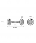 Silver Plated Baby Rattle-Twisted Dumbbell