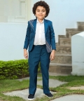 Blue German Satin Tuxedo Jacket Se