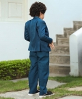 Blue German Satin Tuxedo Jacket Se