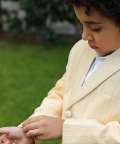 Yellow Striped Suit Jacket Set