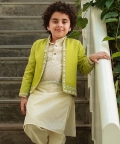 Green Hand Embroidered Nehru Jacket