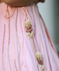 Peach Embroidered Lehenga Set