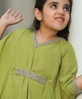 Green Embroidered Kaftan Set
