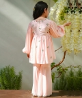 Peach Tencel Sharara Set