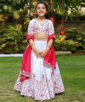 White Sequins Embroidered Lehenga Set