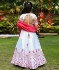 White Sequins Embroidered Lehenga Set