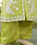 Green Embroidered Jacket Set