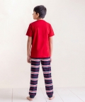 Kids Pure Cotton Red Car Printed Night Suit Set