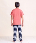 Kids Pure Cotton Red Play Ball Printed Night Suit Set