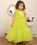 Neon Green Big Bow Dress