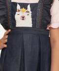 Rainbow Strap Denim Dress Without T-Shirt