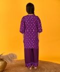 Purple Bandhini Set
