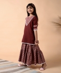 Garnet Sharara Set