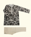 Checker Print Kurta Set